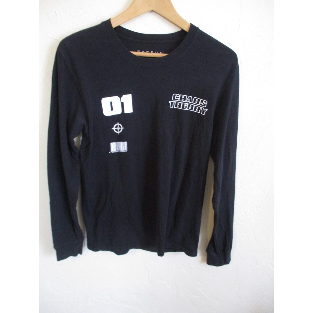 Pacsun Shirt Adult Small Black Chaos Theory Butterfly Long Sleeve Movie